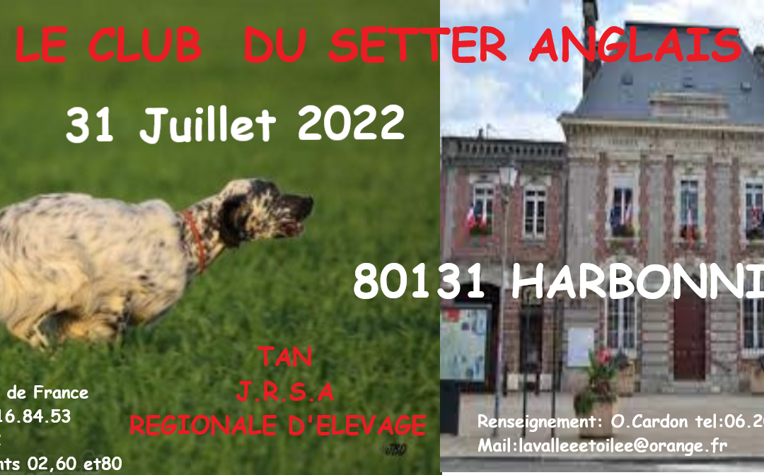 TAN & JRSA & REGIONALE D’ELEVAGE HARBONNIERES (80) Dimanche 31 Juillet 2022