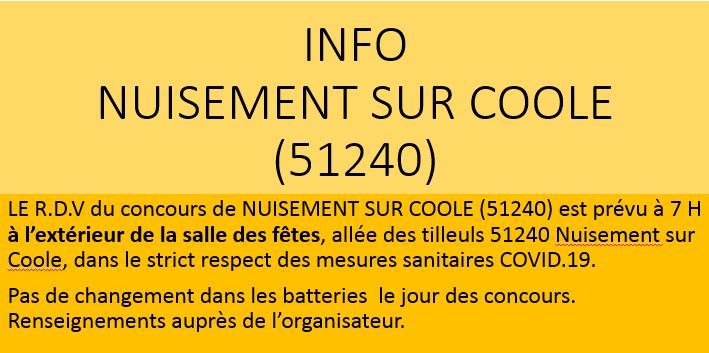 NUISEMENT SUR COOLE (51240) info