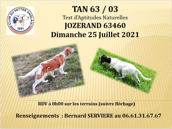 TAN (63) JOZERAND DIMANCHE 25 JUILLET 2021