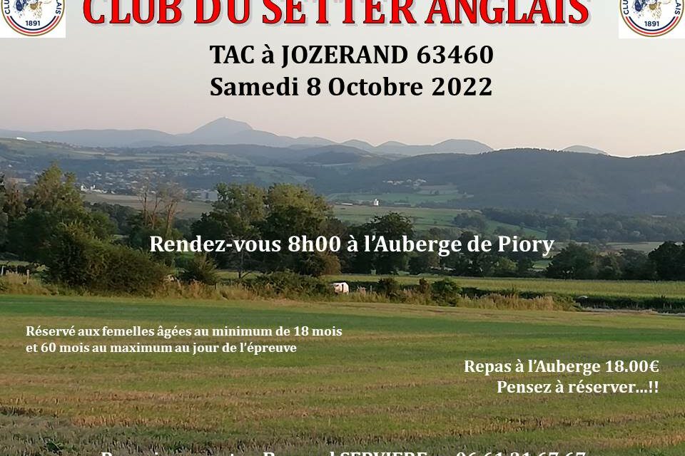 TAC JOZERAND (63) SAMEDI 8 OCTOBRE 2022