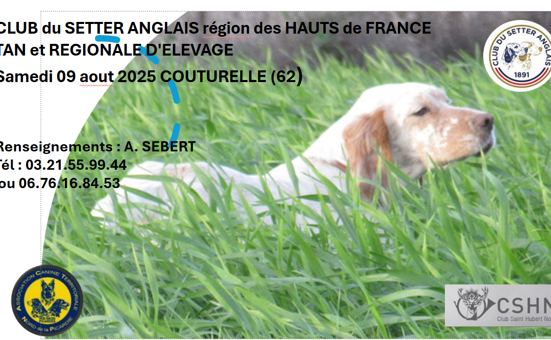 Hauts-de-France : TAN, JRSA et régionale d’élevage à Couturelle (62) le 09/08/2025