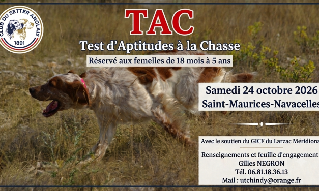TAC à Saint-Maurice-Navacelles (34) samedi 24/10/2026